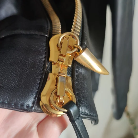 Giuseppe Zanotti Lamb Leather Hoodie Sweater Bomber Jacket - Picture 12 of 12